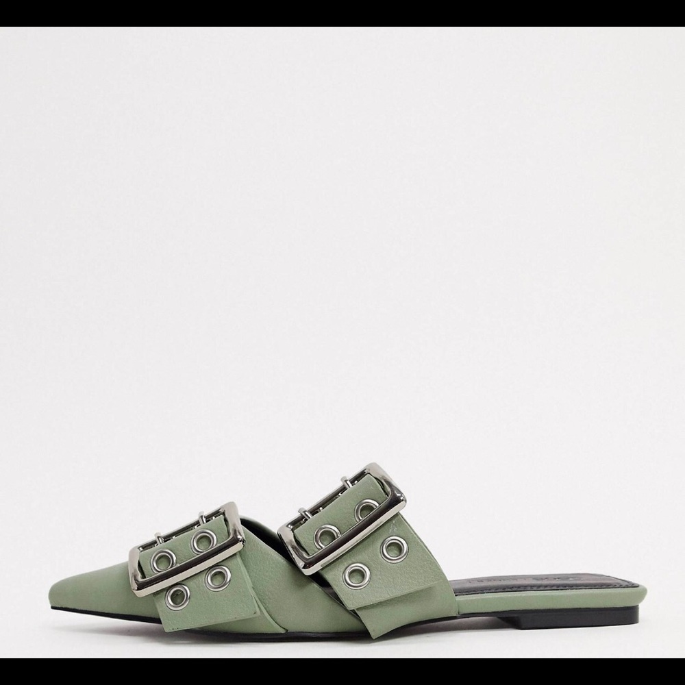 ASOS pointed mules in mint - Picture 2 of 3